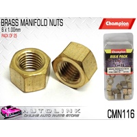 CHAMPION CMN116 BRASS MANIFOLD NUTS M6 x 1.00mm - PACK OF 25