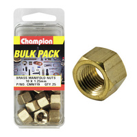 CHAMPION CMN119 BRASS MANIFOLD NUTS M10 x 1.25mm - PACK OF x25
