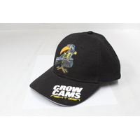 CROW CAMS BASEBALL STYLE CAP BLACK WITH CROW BIRD LOGO - NEXT GEN CP2
