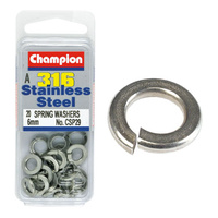 CHAMPION FASTENERS CSP29 316 STAINLESS STEEL SPRING WASHERS 6mm PACK OF 20