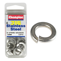 CHAMPION FASTENERS CSP31 316 STAINLESS STEEL SPRING WASHERS 10mm PACK OF 10