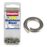 CHAMPION FASTENERS CSP32 316 STAINLESS STEEL FLAT WASHERS 4mm PACK OF 35