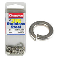 CHAMPION FASTENERS CSP33 316 STAINLESS STEEL FLAT WASHERS 5mm PACK OF 30