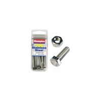 CHAMPION CSP40 316 STAINLESS STEEL METRIC BOLTS & NUTS 5mm x 35mm PACK OF 5