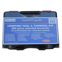 Tool King CTK900 Electrical Terminal Kit 900PCE w/ Wire Stripper & Crimper Tools