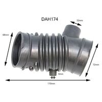 DAYCO DAH174 AIR INTAKE HOSE FOR MAZDA 3 BK 2.0L 2.3L 4CYL 2004 - 2009