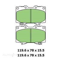 Protex Blue Front Brake Pads DB1365B For Lexus & Toyota Models Check App