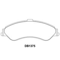 Drive Force DB1375DF Front Brake Pads For Ford AU Falcon Series 2 & 3 Check App