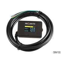 PROJECTA DUAL BATTERY DIGITAL VOLT METER 12/24 VOLT WITH VOLTAGE ALARM DBM100 