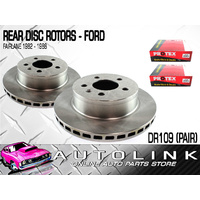 PROTEX DR109 REAR DISC ROTORS FOR FORD FALCON FAIRMONT XE XF / FAIRLANE ZK ZL x2