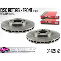 Protex Front Brake Rotors for Mitsubishi FTO V6 (Grey Import) 1994-2001 DR425 x2