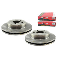 Protex Front Disc Rotors for Ford Falcon AU II III 6Cyl & V8 4/2000-02 DR502 x2