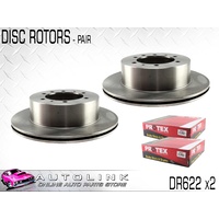 Protex Rear Disc Rotors for Nissan Patrol Y60 GQ 6cyl 1988-1999 DR622 x2