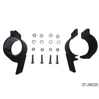 DRIVETECH BLACK LED LIGHT BAR MOUNTING CLAMP FOR 2" BAR PAIR DT-LBMC25