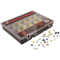 JAYLEC EDC0001 DOOR LOCK CLIP KIT 18 TYPES 180 PIECE KIT INC PLASTIC CASE