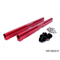 RED BILLET ALUMINIUM FUEL RAIL KIT FOR LS2 LSXR INTAKE MANIFOLD FAST146033-KIT