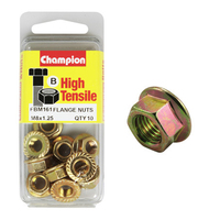 Champion FBM161 High Tensile Flange Head Nuts M8 x 1.25 Pack of 10