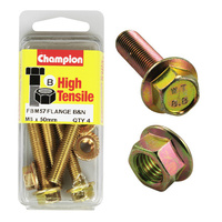 Champion FBM57 High Tensile Flange Bolts & Nuts M8 x 1.25 x 50mm Pack of 4