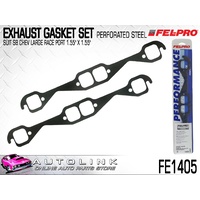 FELPRO STEEL EXHAUST GASKETS FOR SMALL BLOCK CHEV V8 LARGE PORTS FE1405