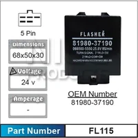 Nice FL115 Electric Flasher Unit 5 Pin 24V 81980-37190