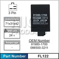 Nice FL122 Electric Flasher Unit 3 Pin 24V 81980-1700 066500-3211