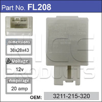 Nice Products FL208 Electric Flasher Unit 8 Pin for Mazda Models 3211-215-320