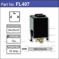 Nice FL407 Electric Flasher Unit 3 Pin 12V for Mitsubishi Models MB338226
