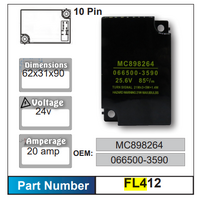 Nice Products FL412 Electric Flasher Unit 10 Pin MC898264 066500-3590