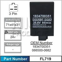 Nice FL719 Electric Flasher Unit 3 Pin 24V 1834700351 066500-0682