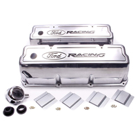 Ford Racing Aluminium Rocker Covers Polished for Ford 302 351C Cleveland V8