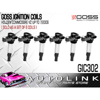 GOSS GIC302 IGNITION COIL FOR HOLDEN VZ CREWMAN & 1 TONNER V6 2004 - 12/2005 x6