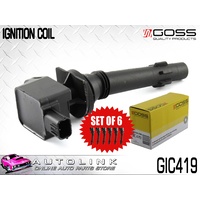 GOSS IGNITION COILS FOR FORD FALCON FG 4.0L 6CYL ecoLPI GAS GIC419 x6