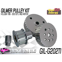 GILMER DRIVEBELT PULLEY KIT FOR HOLDEN 6CYL 149 - 202 RED MOTOR GIL-G202TI