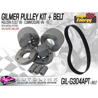 GILMER PULLEY KIT & BELT FOR HOLDEN COMMODORE VN VP VR VS 5.0lt V8 INC A/C P/S