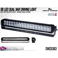 GREAT WHITES 36 LED DUAL BAR DRIVING LIGHT WITH BRACKET 9-32V GWD5363