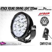GREAT WHITES ATTACK ROUND DRIVING LIGHT - 220mm WATERPROOF UP TO 3mt GWR10144