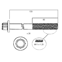 PERMASEAL HBS036 HEAD BOLT SET FOR TOYOTA 1HZ 1HD 4.2L DIESEL INC TURBO
