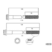 PERMASEAL HEAD BOLT SET FOR MITSUBISHI PAJERO NJ NK NL NM 2.8L DIESEL HBS039