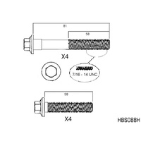 PERMASEAL HALF HEAD BOLT SET FOR HOLDEN CALAIS VS VT VU VX VY V6 3.8L HBS088H 