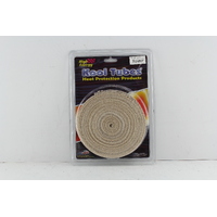 EXHAUST HEAT WRAP - 25mm WIDE x 15 METRES COLOUR - NATURAL ( HEHW2515 )