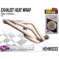  EXHAUST HEAT WRAP - 50mm WIDE x 3.3 METRES COLOUR: WHITE ( HEHW5033 )