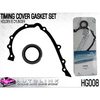 PERMASEAL TIMING COVER GASKET SET FOR HOLDEN TORANA LC LH LJ LX UC 6CYL 1969-80