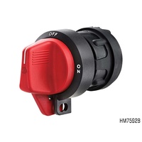 HELLA HM7592B BATTERY MASTER LOCKOUT SWITCH 2 POLE RED HANDLE 300A @ 12V
