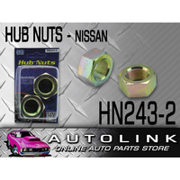 WHEEL BEARING HUB NUT'S PAIR FOR NISSAN PULSAR N16 2000 - 2004 FRONT HN243-2