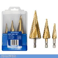 Hanse HSD-3C Step Drill Bit Set - 3 Piece 4mm to 32mm