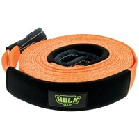 HULK HU1023 Snatch Strap 8 Ton Reinforced Eyes 60mm x 9 metres 100% Nylon Orange