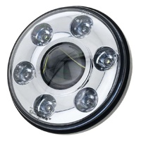 Ignite IHL7RC-DRL Round High Low LED Head Light Chrome Face 65 Watt 7" or 178mm