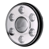 Ignite IHL7RC Round High Low LED Head Light Chrome Face 65 Watt 7" or 178mm