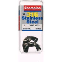 Champion IWN05 Stainless Steel Wing Nut Pack 5/16" UNC