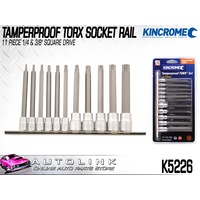 KINCROME K5226 LONG TAMPER PROOF TORX SOCKET SET 11 PIECE